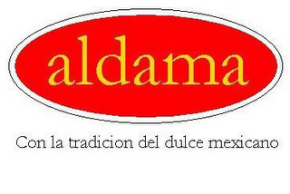 ALDAMA CON LA TRADICION DEL DULCE MEXICANO logo