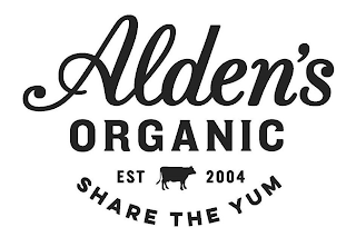 ALDEN'S ORGANIC SHARE THE YUM EST 2004 logo