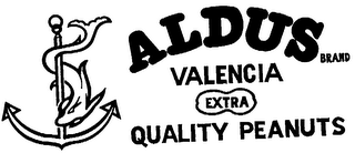 ALDUS BRAND VALENCIA EXTRA QUALITY PEANUTS logo