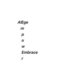 ALEGE EMPOWER EMBRACE logo