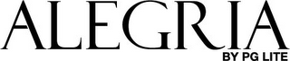 ALEGRIA BY PG LITE logo