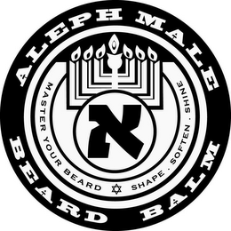ALEPH MALE BEARD BALM MASTER YOUR BEARD SHAPE · SOFTEN · SHINE logo