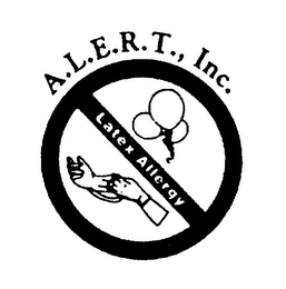 A.L.E.R.T., INC. LATEX ALLERGY logo