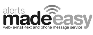 ALERTS MADE EASY WEB · E-MAIL · TEXT AND PHONE MESSAGE SERVICE logo