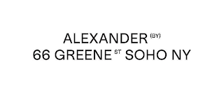 ALEXANDER (BY) 66 GREENE ST SOHO NY logo