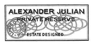 ALEXANDER JULIAN PRIVATE RESERVE ESTATE DESIGNED LIMITED EDITION logo