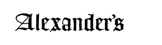ALEXANDER'S logo