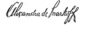 ALEXANDRA DE MARKOFF logo