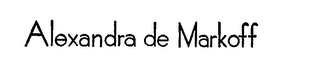 ALEXANDRA DE MARKOFF logo