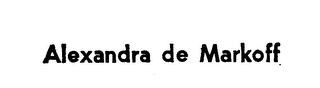 ALEXANDRA DE MARKOFF logo