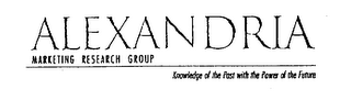 ALEXANDRIA MARKETING RESEARCH GROUP KNOWLEDGE OF THE PAST WITH THE POWER OF THE FUTURE logo