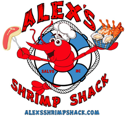 ALEX'S SALVO NC SHRIMP SHACK ALEXSSHRIMPSHACK.COM logo