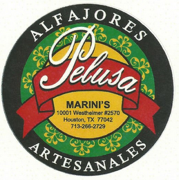 ALFAJORES ARTESANALES PELUSA MARINI'S 10001 WESTHEIMER #2570 HOUSTON, TX 77042 713-266-2729 logo
