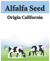 ALFALFA SEED ORIGIN CALIFORNIA logo