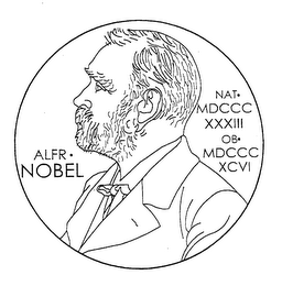 ALFR. NOBEL NAT. MDCCCXXXIII OB. MDCCCXCVI logo
