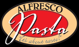 ALFRESCO PASTA "IT'S ABOUT TASTE!" logo