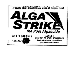 ALGA STRIKE, THE POOL ALGAECIDE logo