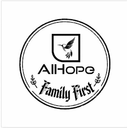 ALHOPE- FAMILY FIRST logo