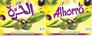 ALHORRA VIRGIN OLIVE OIL 100% MOROCCAN 2 LITERS 67,6 FL OZ OLIJFOLIE VAN EERSTE PERSING 2 LITRES HUILE D'OLIVE VIERGE 100% MAROCAINE logo