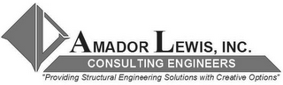 ALI AMADOR LEWIS, INC. CONSULTING ENGINEERS "PROVIDING STRUCTURAL ENGINEERING SOLUTIONS WITH CREATIVE OPTIONS" logo