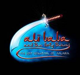 ALI BABA AND THE FORTY THIEVES THE LOST SCIMITAR OF ARABIA logo