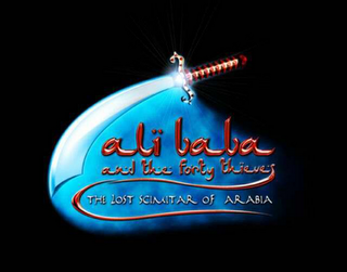 ALI BABA AND THE FORTY THIEVES THE LOST SCIMITAR OF ARABIA logo