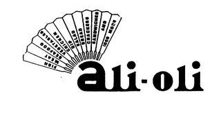 ALI-OLI FISH MEAT SEAFOOD VEGETABLES CHICKEN DIP SALAD BREAD CRACKERS SANDWICHES AND 1000 MORE logo