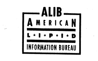 ALIB AMERICAN LIPID INFORMATION BUREAU logo