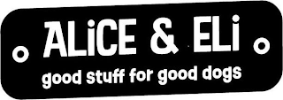 ALICE & ELI GOOD STUFF FOR GOOD DOGS logo