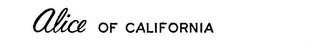 ALICE OF CALIFORNIA logo