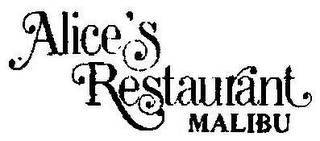 ALICE'S RESTAURANT MALIBU logo