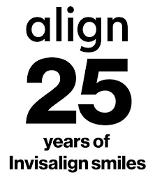 ALIGN 25 YEARS OF INVISALIGN SMILES logo