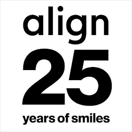 ALIGN 25 YEARS OF SMILES logo