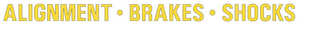 ALIGNMENT · BRAKES · SHOCKS logo