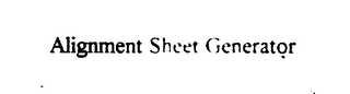 ALIGNMENT SHEET GENERATOR logo
