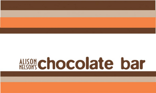 ALISON NELSON'S CHOCOLATE BAR logo