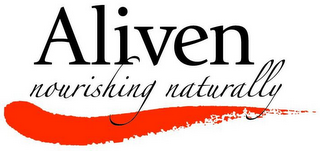 ALIVEN NOURISHING NATURALLY logo