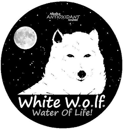 ALKALINE ANTIOXIDANT IONIZED WHITE W.O.LF. WATER OF LIFE! logo