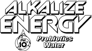 ALKALIZE ENERGY PH 10+ PROBIOTICS WATER logo