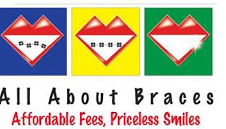 ALL ABOUT BRACES AFFORDABLE FEES, PRICELESS SMILES logo