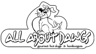 ALL ABOUT DAWGS GOURMET HOT DOGS & HAMBURGERS logo