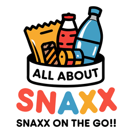ALL ABOUT SNAXX, SNAXX ON THE GO!! logo
