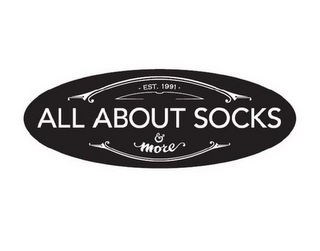 ALL ABOUT SOCKS & MORE EST. 1991 logo