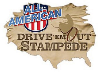 ALL AMERICAN DRIVE 'EM OUT STAMPEDE logo