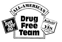 ALL-AMERICAN DRUG FREE T*E*A*M A NYSCA PROGRAM logo