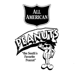 ALL AMERICAN PEANUTS THE SOUTH'S FAVORITE PEANUT logo