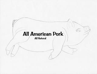 ALL AMERICAN PORK ALL NATURAL logo
