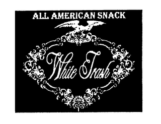 ALL AMERICAN SNACK WHITE TRASH logo