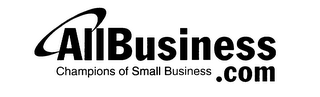 ALL BUSINESS.COM CHAMPIONS OF SMALL BUSINESS & "HALO" DESIGN logo