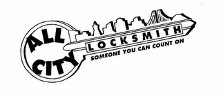ALL CITY LOCKSMITH SOMEONE YOU CAN COUNT ON logo